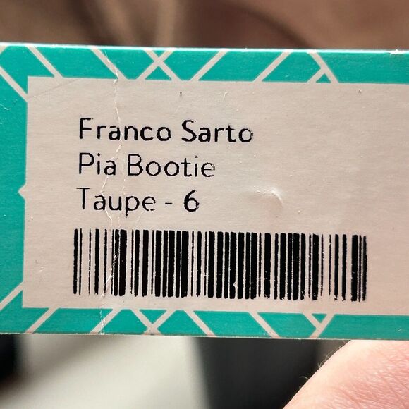 Franco Sarto L-Pia Block Heel Dressy Suede Ankle Boot Taupe Women's 6 M NWOB - Picture 12 of 12